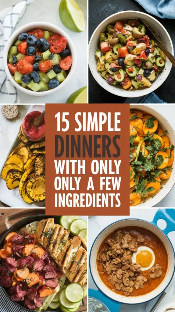 15 Simple Dinner Recipes with Minimal Ingredients in 2024