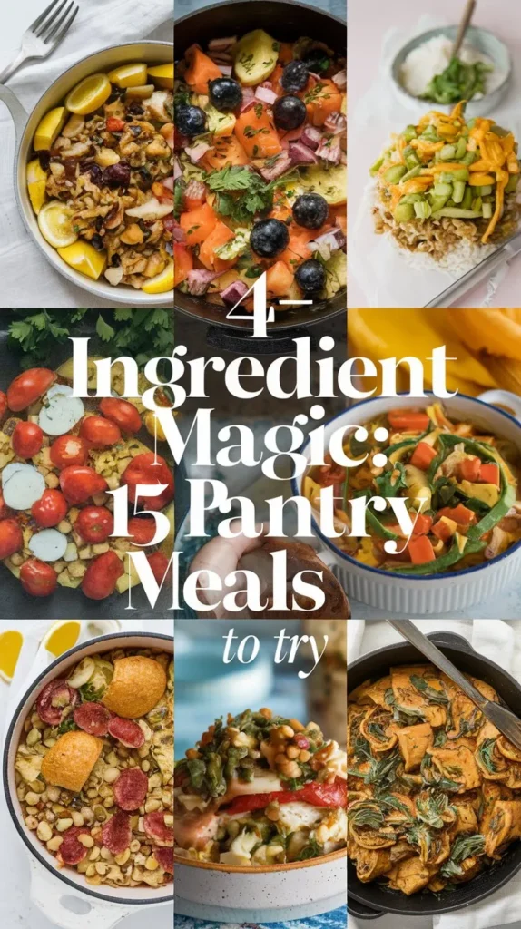 15 Delicious Pantry Meals Made with 4 Ingredients in 2024