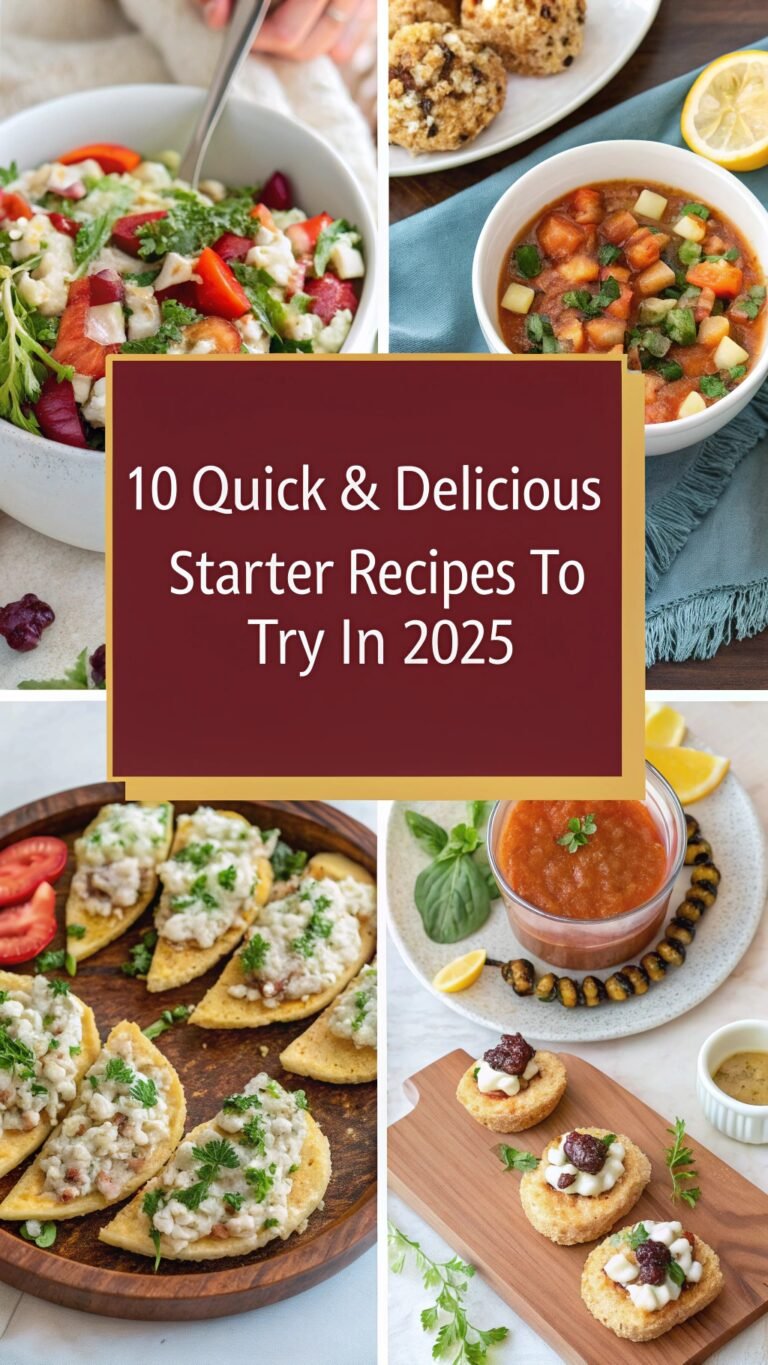 10 Quick & Delicious Starter Recipes to Try in 2025